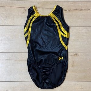 AL black & yellow GK gymnastics leotard